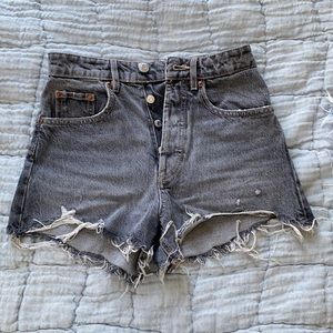 Zara High Waisted Denim Shorts